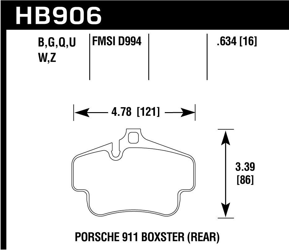 Hawk Brake Pad - HPS 5.0 - HB906B.634