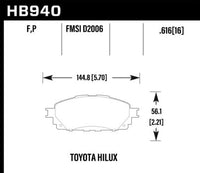 Hawk Brake Pad - HPS - HB940F.616