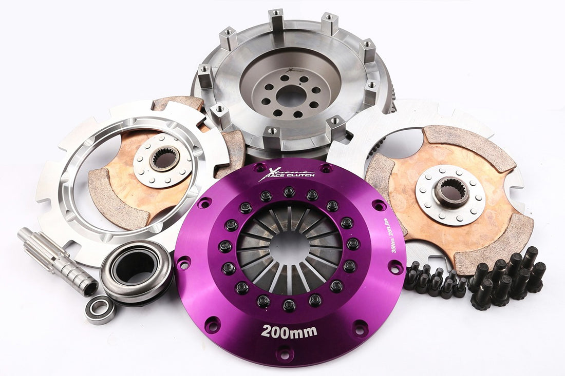 Xtreme Performance - 200mm Rigid Ceramic Twin Plate Clutch Kit Incl Flywheel 1200Nm - KBM20530-2E