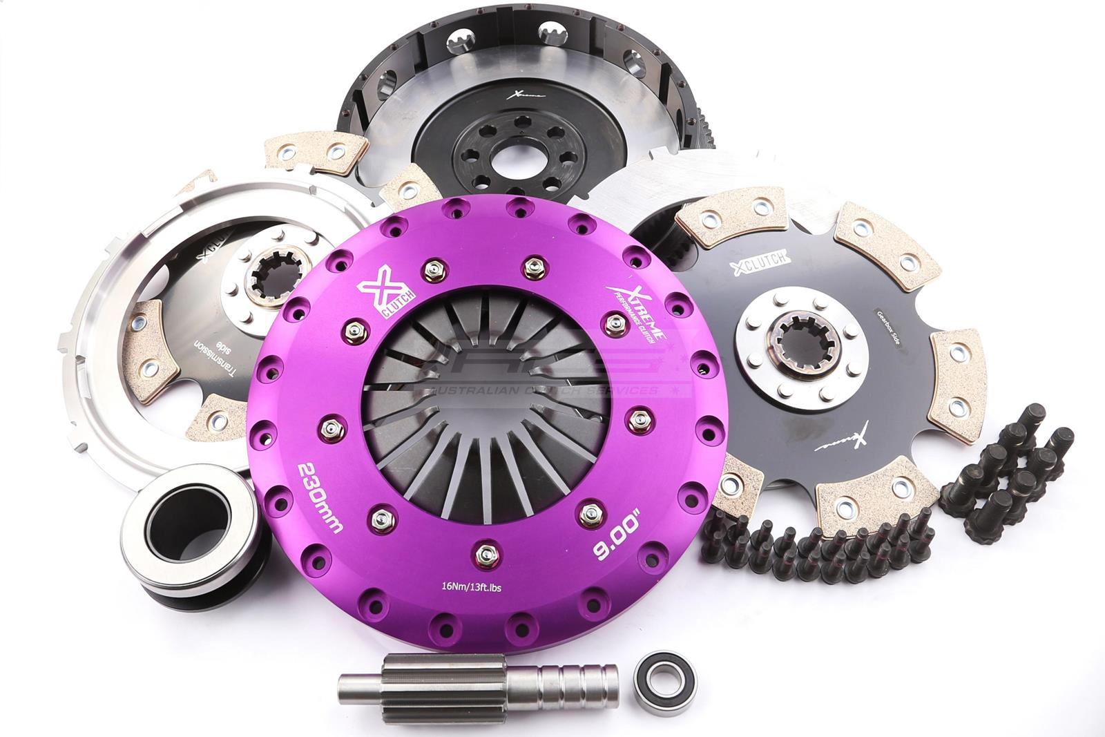 Xtreme Performance - 230mm Rigid Ceramic Twin Plate Clutch Kit Incl Flywheel 1800Nm - KBM23550-2E