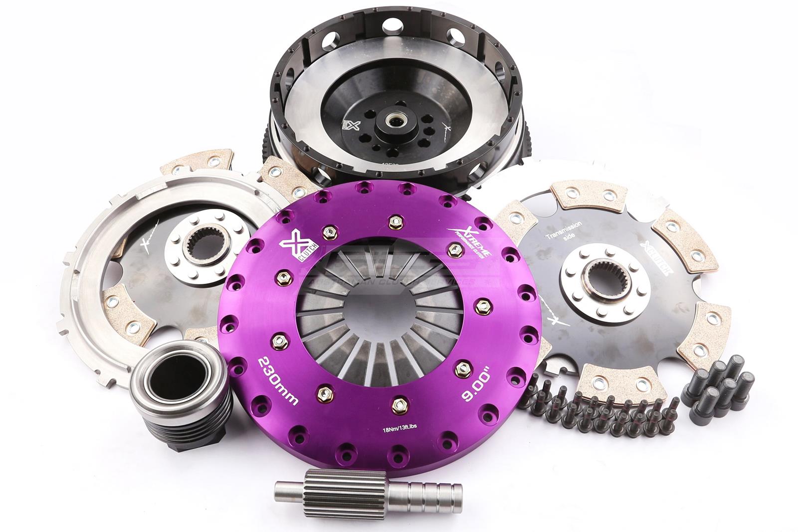 Xtreme Performance - 230mm Rigid Ceramic Twin Plate Clutch Kit Incl Flywheel 1800Nm - KBM23560-2E