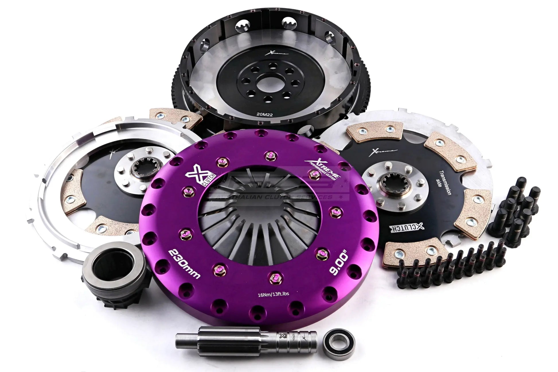Xtreme Performance - 230mm Rigid Ceramic Twin Plate Clutch Kit Incl Flywheel 1800Nm - KBM23589-2E