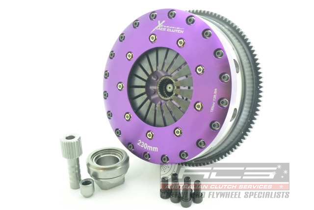 Xtreme Performance - 230mm Rigid Ceramic Twin Plate Clutch Kit Incl Flywheel 1800Nm - KBM23594-2E