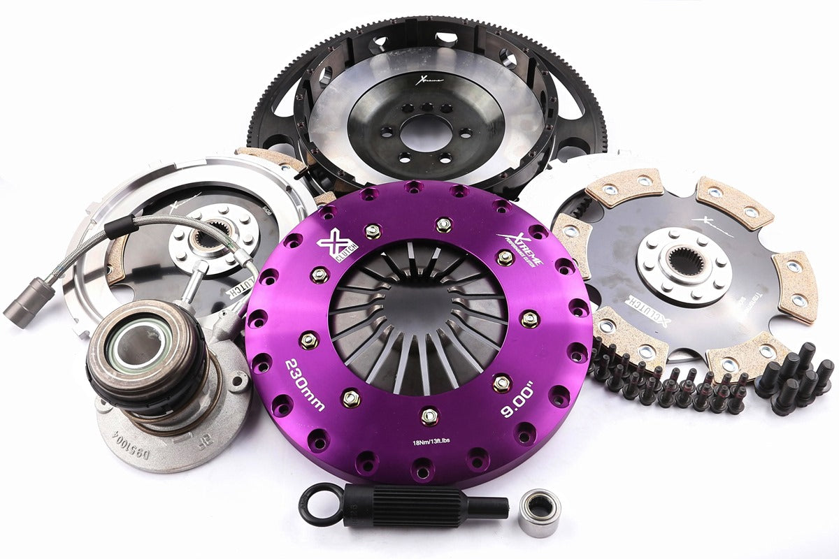Xtreme Performance - 230mm Rigid Ceramic Twin Plate Clutch Kit Incl Flywheel & CSC 1800Nm - KCR23620-2E