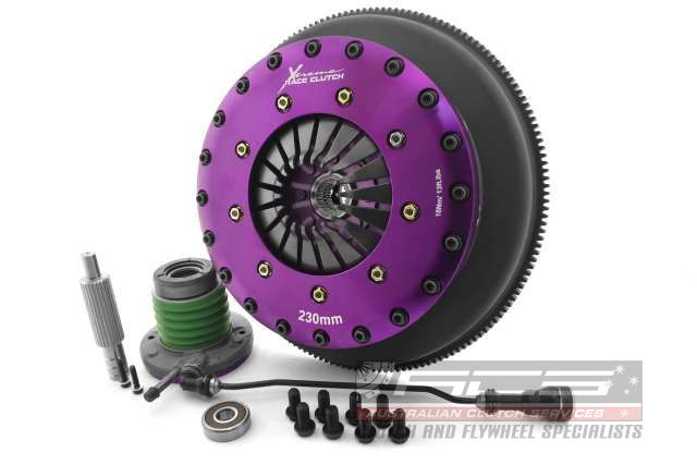 Xtreme Performance - 230mm Rigid Ceramic Twin Plate Clutch Kit Incl Flywheel & CSC 1800Nm - KCR23632-2E