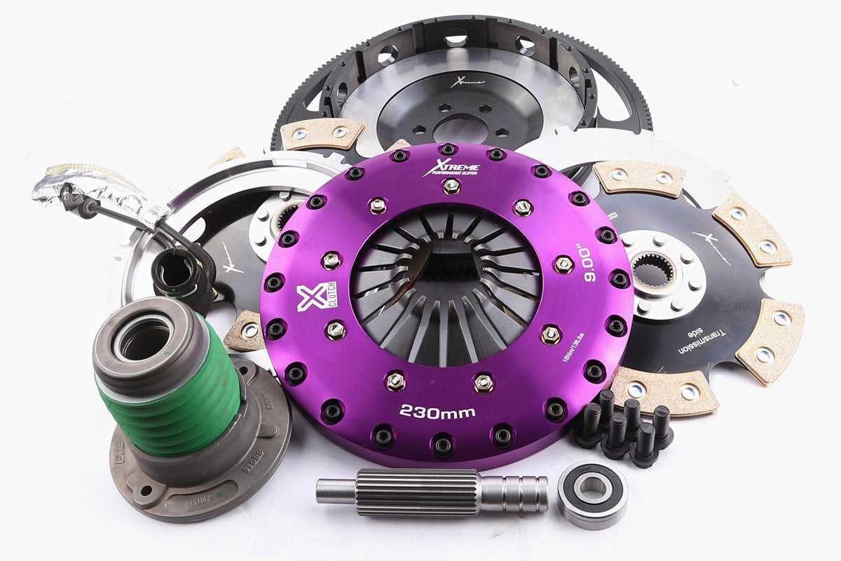 Xtreme Performance - 230mm Rigid Ceramic Twin Plate Clutch Kit Incl Flywheel & CSC 1800Nm - KCR23683-2E