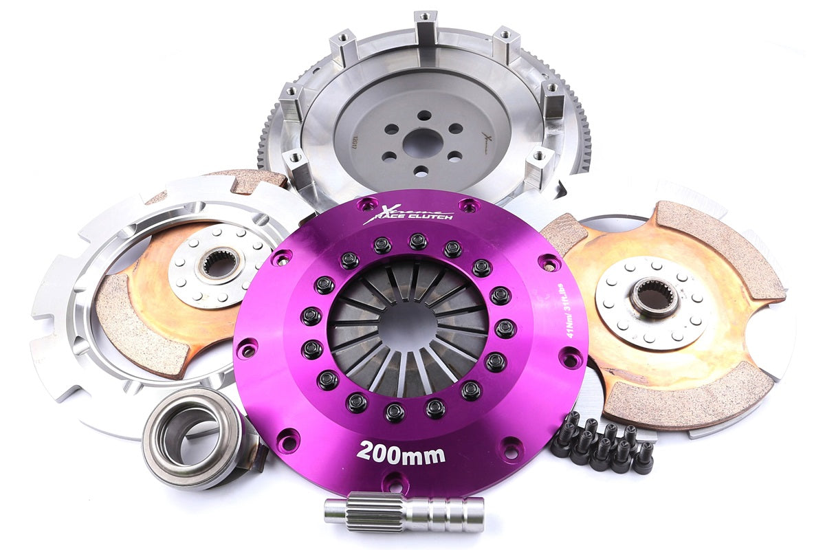 Xtreme Performance - 200mm Rigid Ceramic Twin Plate Clutch Kit Incl Flywheel 1200Nm - KFD20523-2E