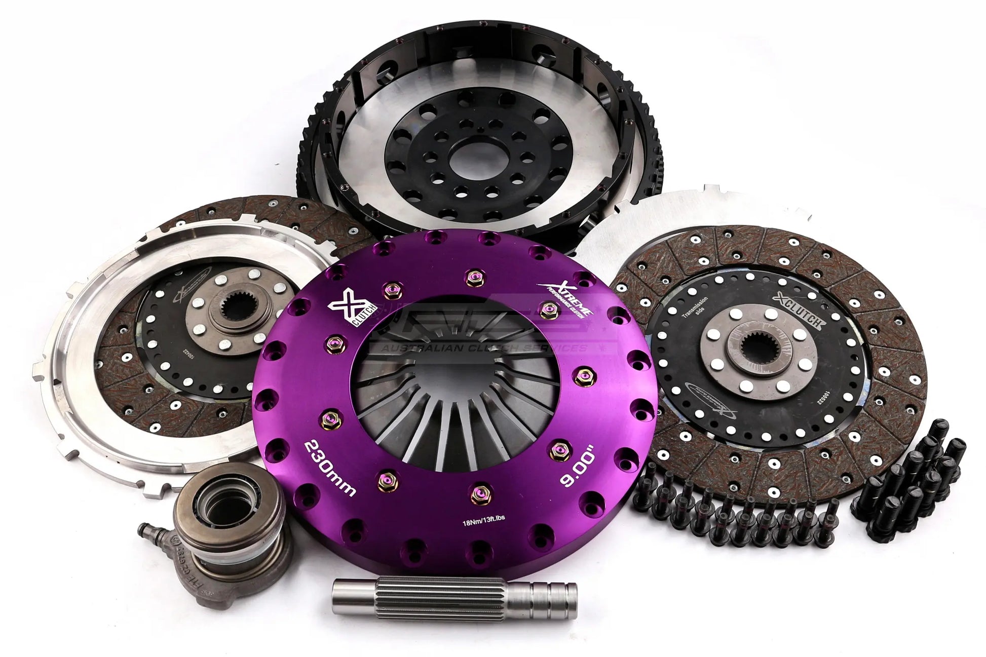 Xtreme Performance - 230mm Organic Twin Plate Clutch Kit Incl Flywheel & CSC 1200Nm - KFD23648-2G