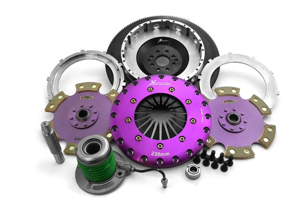 Xtreme Performance - 230mm Rigid Ceramic Twin Plate Clutch Kit Incl Flywheel & CSC 1800Nm - KFD23655-2E