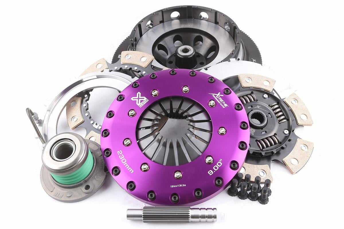 Xtreme Performance - 230mm Sprung Ceramic Twin Plate Clutch Kit Incl Flywheel & CSC 1000Nm - KFD23658-2B