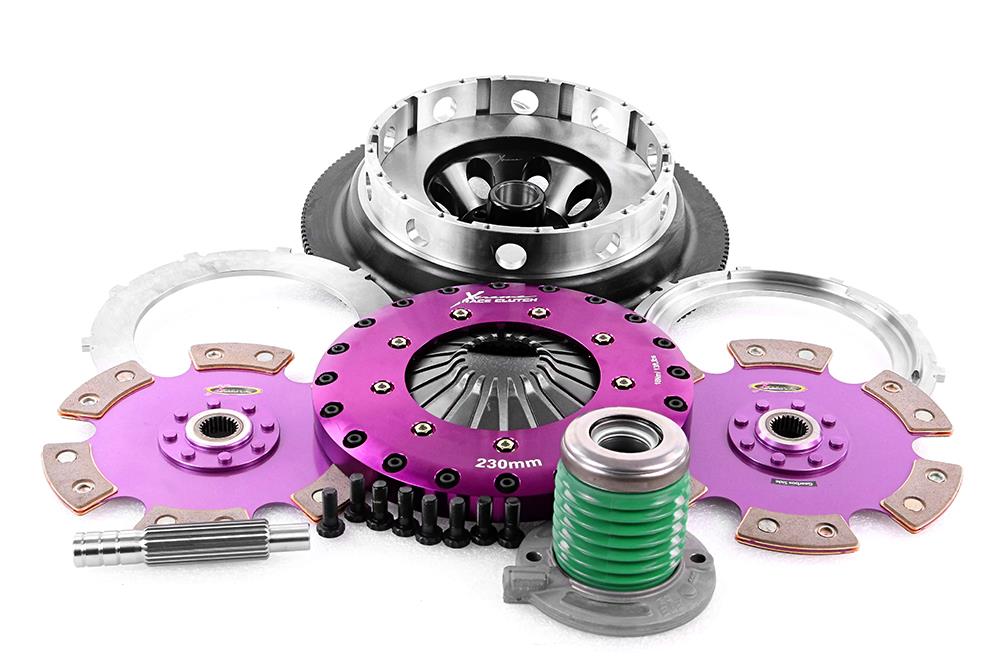 Xtreme Performance - 230mm Rigid Ceramic Twin Plate Clutch Kit Incl Flywheel & CSC 1800Nm - KFD23658-2E