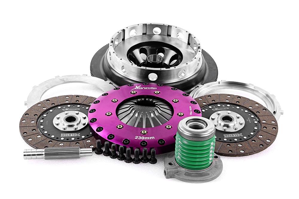 Xtreme Performance - 230mm Organic Twin Plate Clutch Kit Incl Flywheel & CSC 1200Nm - KFD23658-2G