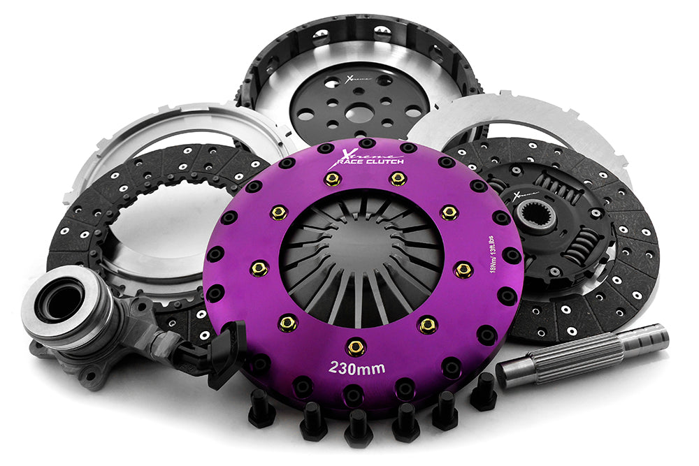 Xtreme Performance - 230mm Sprung hub Organic Twin Plate Clutch Kit Incl Flywheel & CSC 1000Nm - KFD23659-2A