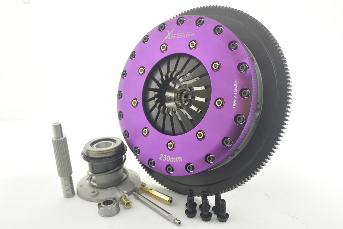 Xtreme Performance - 230mm Organic Twin Plate Clutch Kit Incl Flywheel & CSC 1200Nm - KFD23660-2G