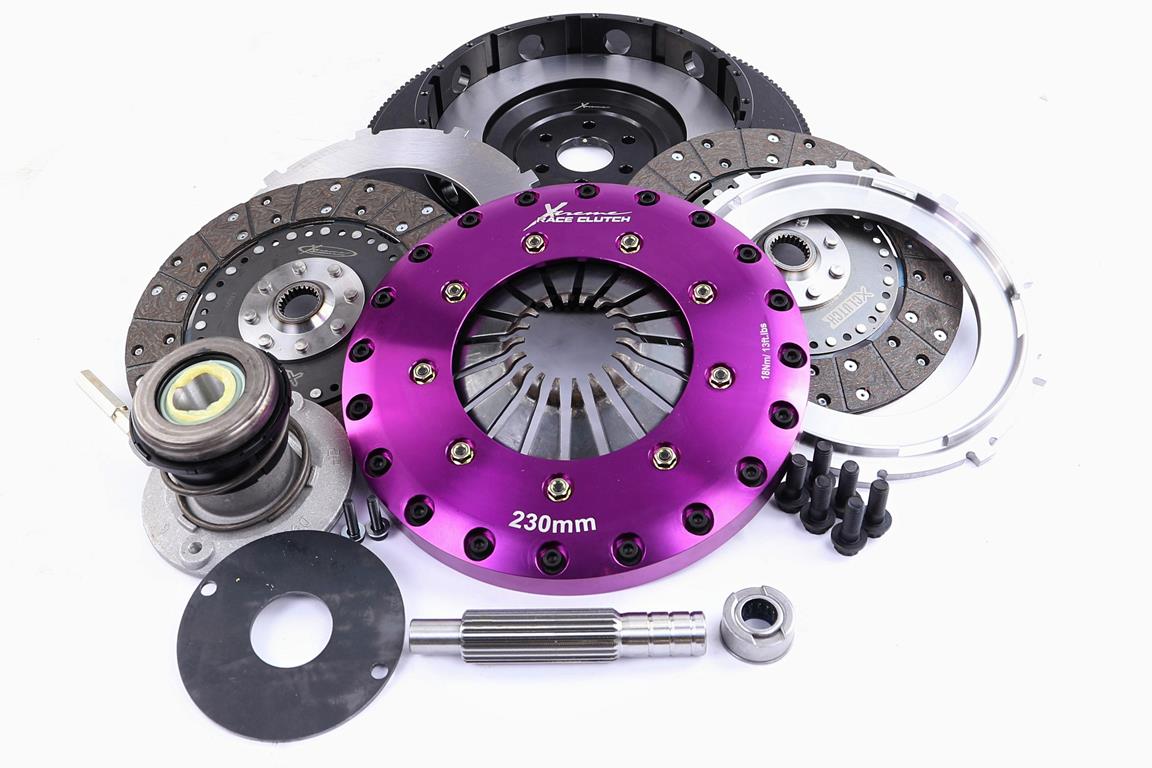 Xtreme Performance - 230mm Organic Twin Plate Clutch Kit Incl Flywheel & CSC 1200Nm - KFD23670-2G