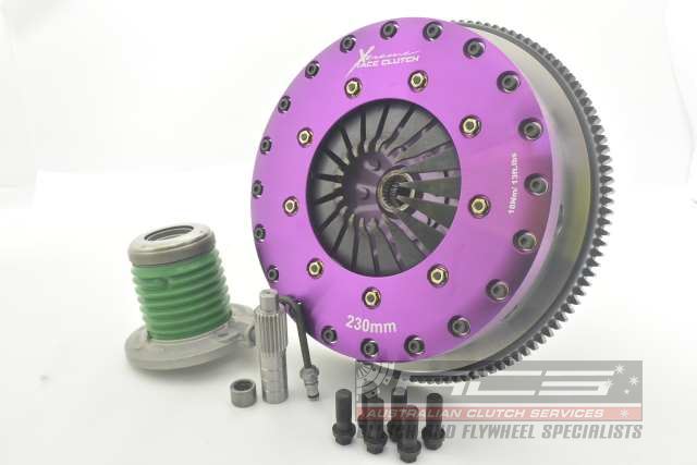 Xtreme Performance - 230mm Rigid Ceramic Twin Plate Clutch Kit Incl Flywheel & CSC 1800Nm - KFD23697-2E