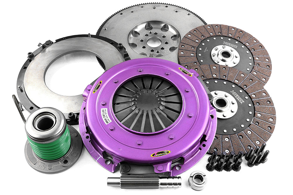 Xtreme Performance - 270mm Organic Twin Plate Clutch Kit Incl Flywheel & CSC 1300Nm - KFD27655-2G