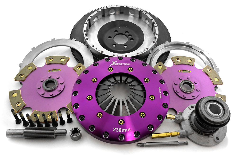 Xtreme Performance - 230mm Rigid Ceramic Twin Plate Clutch Kit Incl Flywheel & CSC 1800Nm - KGM23630-2E