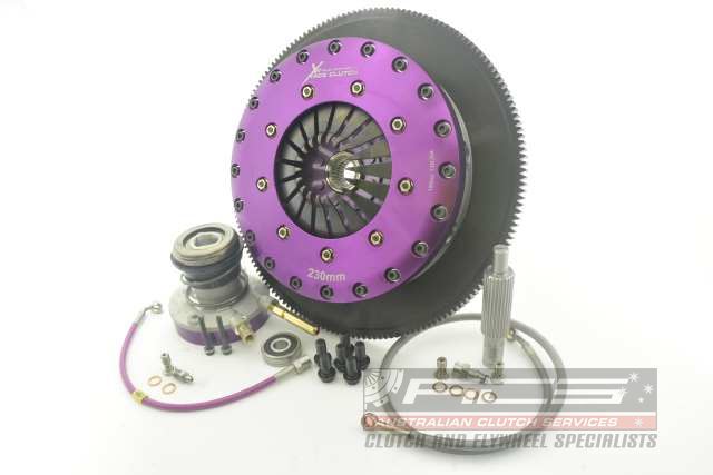 Xtreme Performance - 230mm Rigid Ceramic Twin Plate Clutch Kit Incl Flywheel & CSC 1800Nm - KGM23631-2E