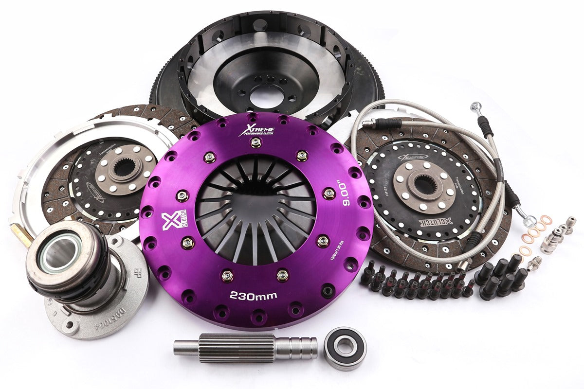 Xtreme Performance - 230mm Organic Twin Plate Clutch Kit Incl Flywheel & CSC 1200Nm - KGM23632-2G