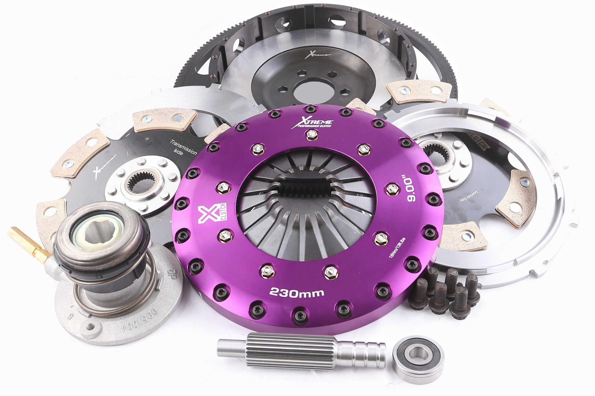 Xtreme Performance - 230mm Rigid Ceramic Twin Plate Clutch Kit Incl Flywheel & CSC 1800Nm - KGM23636-2E