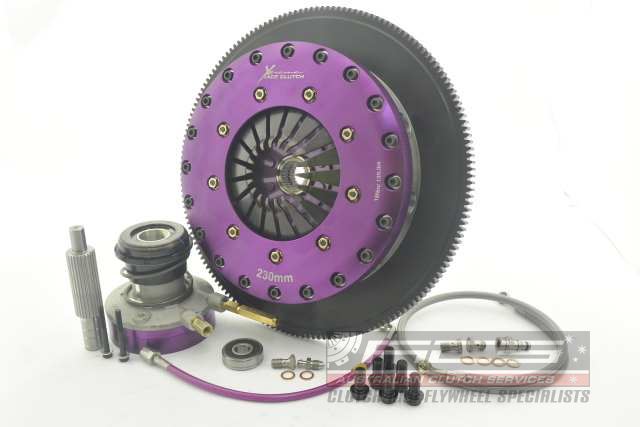 Xtreme Performance - 230mm Organic Twin Plate Clutch Kit Incl Flywheel & CSC 1200Nm - KGM23639-2G