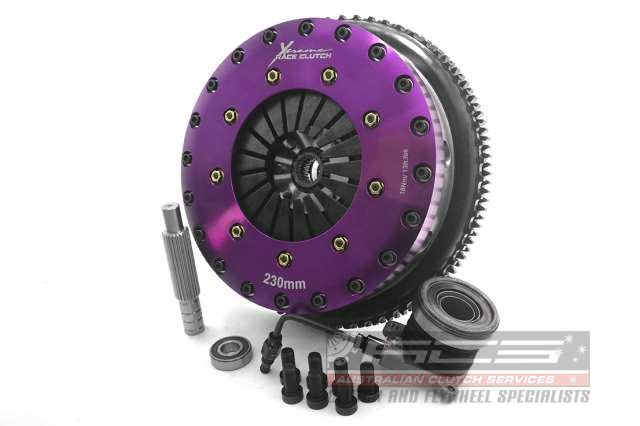 Xtreme Performance - 230mm Rigid Ceramic Twin Plate Clutch Kit Incl Flywheel & CSC 1800Nm - KHD23630-2E