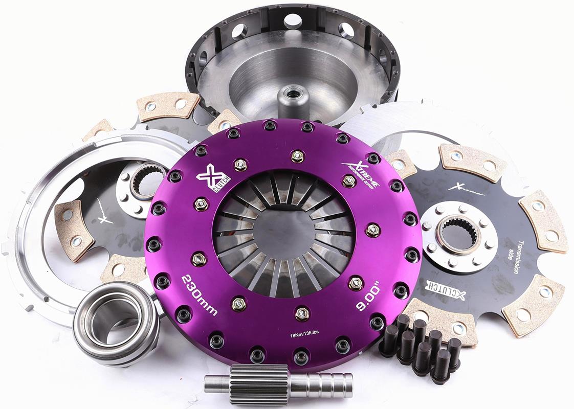 Xtreme Performance - 230mm Rigid Ceramic Twin Plate Clutch Kit Incl Flywheel 1800Nm - KHN23591-2E