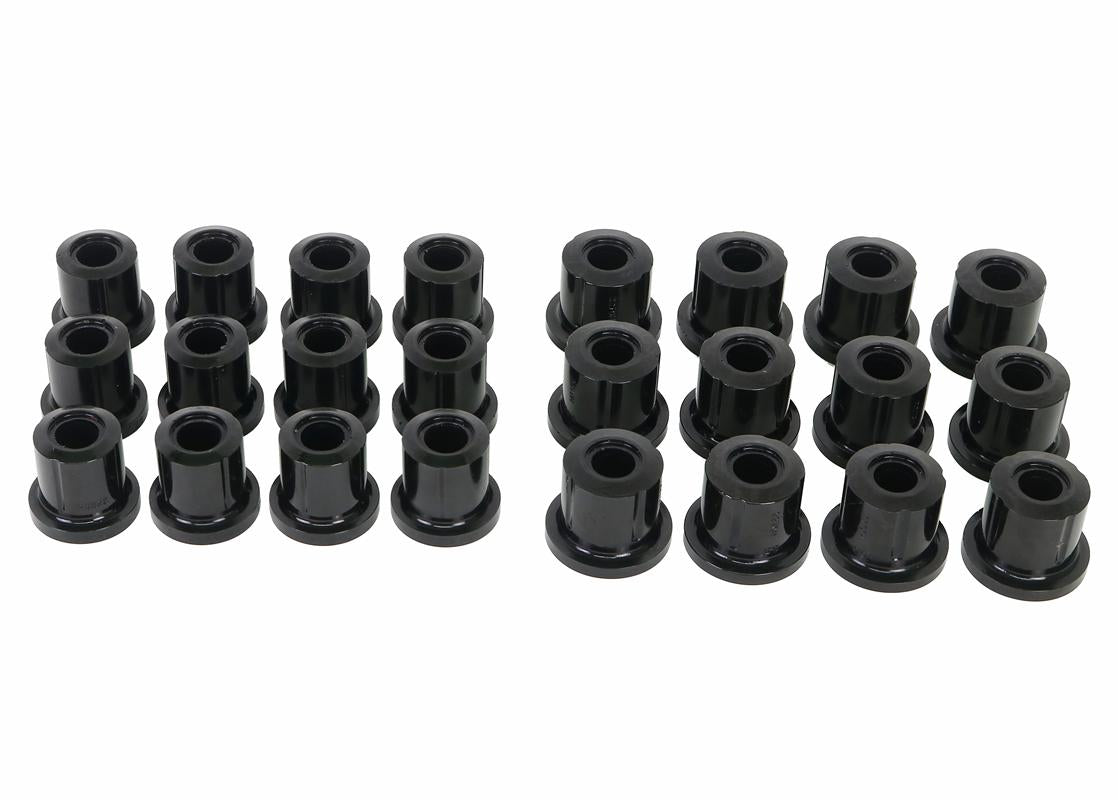 Front and Rear Leaf Spring and Shackle Bush Kit Severe Duty (95 duro/ShA) - KIT018HK