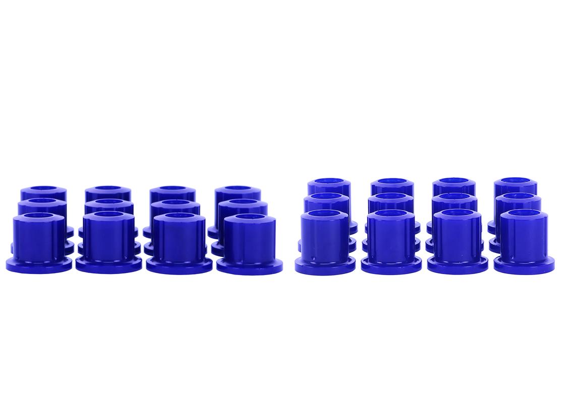 Front and Rear Leaf Spring and Shackle Bush Kit (80 duro/ShA) - KIT018K