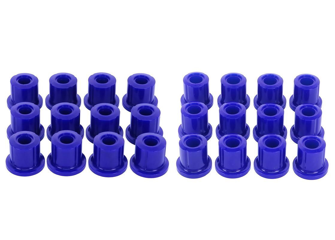 Front and Rear Leaf Spring and Shackle Bush Kit (80 duro/ShA) - KIT018K