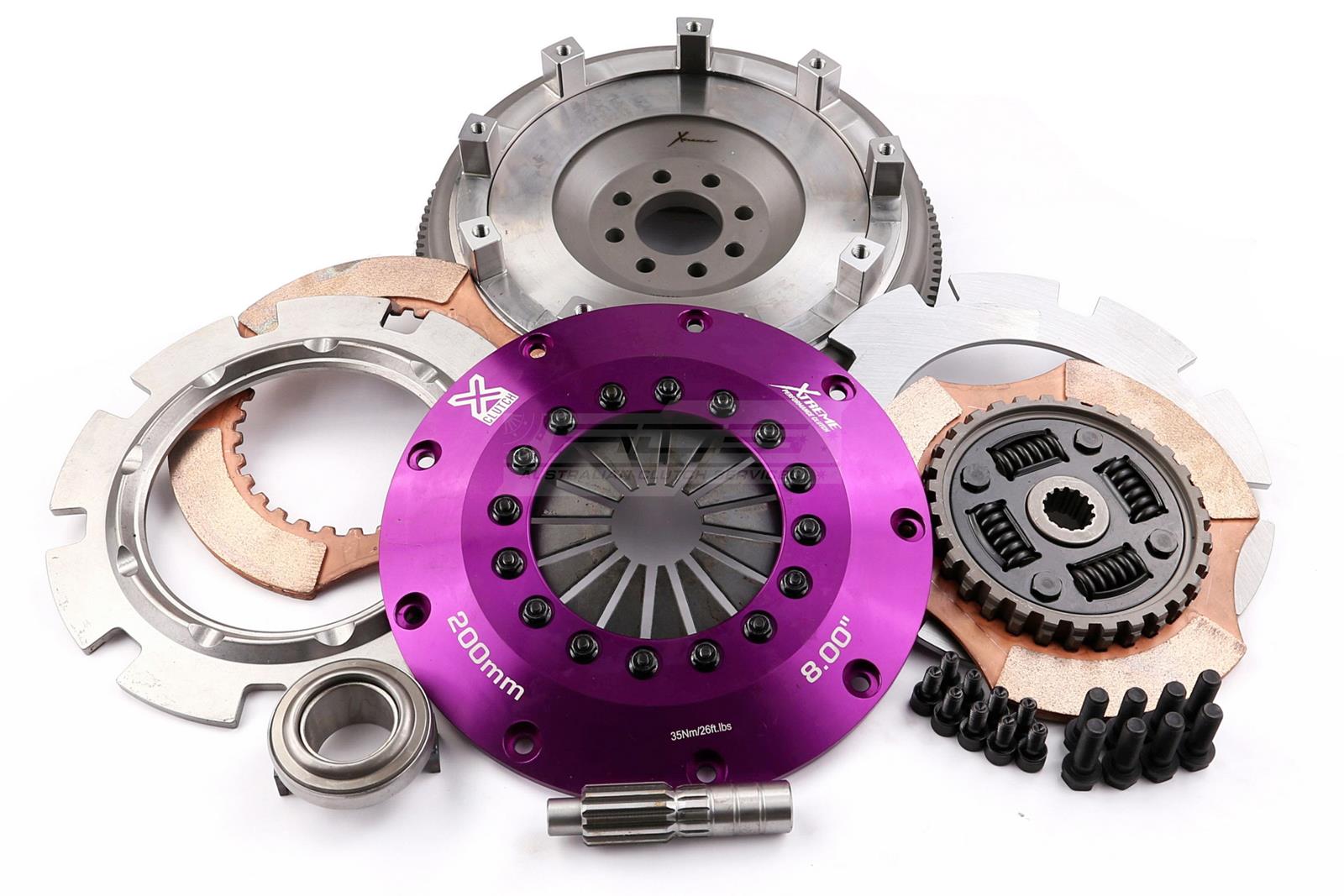 Xtreme Performance - 200mm Sprung Ceramic Twin Plate Clutch Kit Incl Flywheel 1200Nm - KMC20520-2B