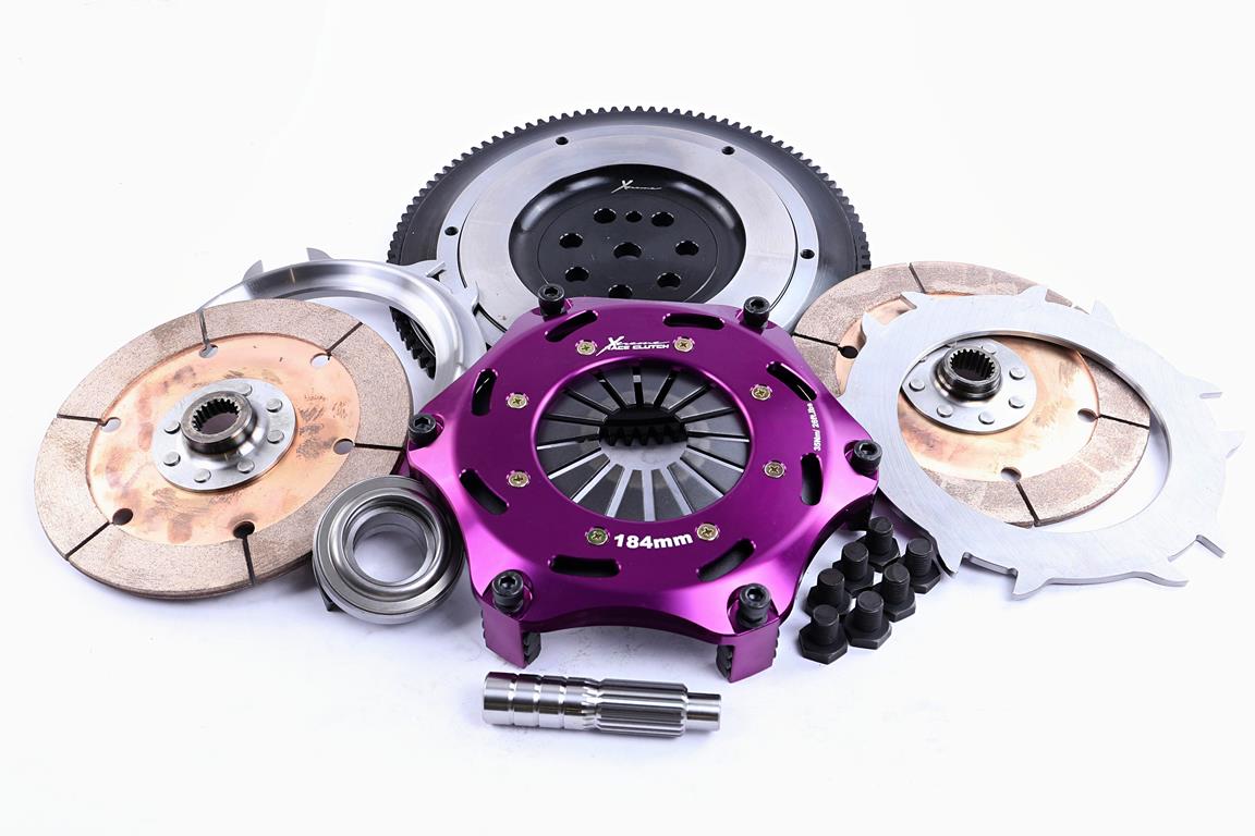 Xtreme Performance - 184mm Rigid Ceramic Twin Plate Clutch Kit Incl Flywheel 1220Nm - KMI18524-2E