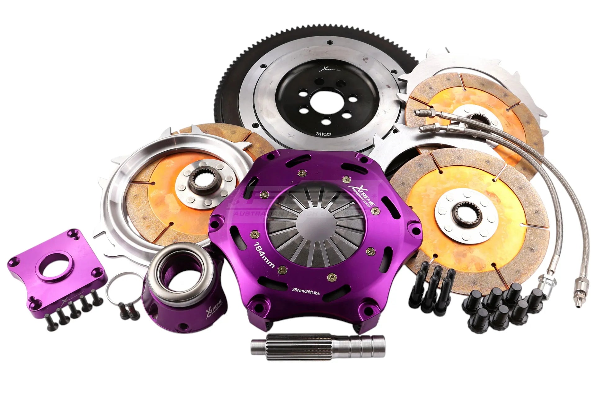 Xtreme Performance - 184mm Rigid Ceramic Tripple Plate Clutch Kit Incl Flywheel & CSC - KMI18683-3E
