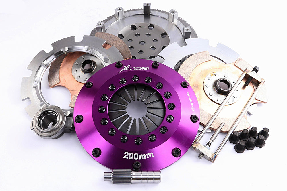 Xtreme Performance - 200mm Rigid Ceramic Twin Plate Clutch Kit Incl Flywheel 1200Nm - KMI20522-2E