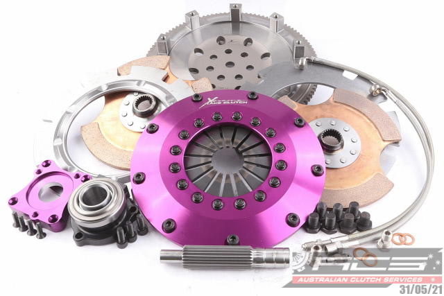 Xtreme Performance - 200mm Rigid Ceramic Twin Plate Clutch Kit Incl Flywheel & CSC 1200Nm - KMI20682-2E
