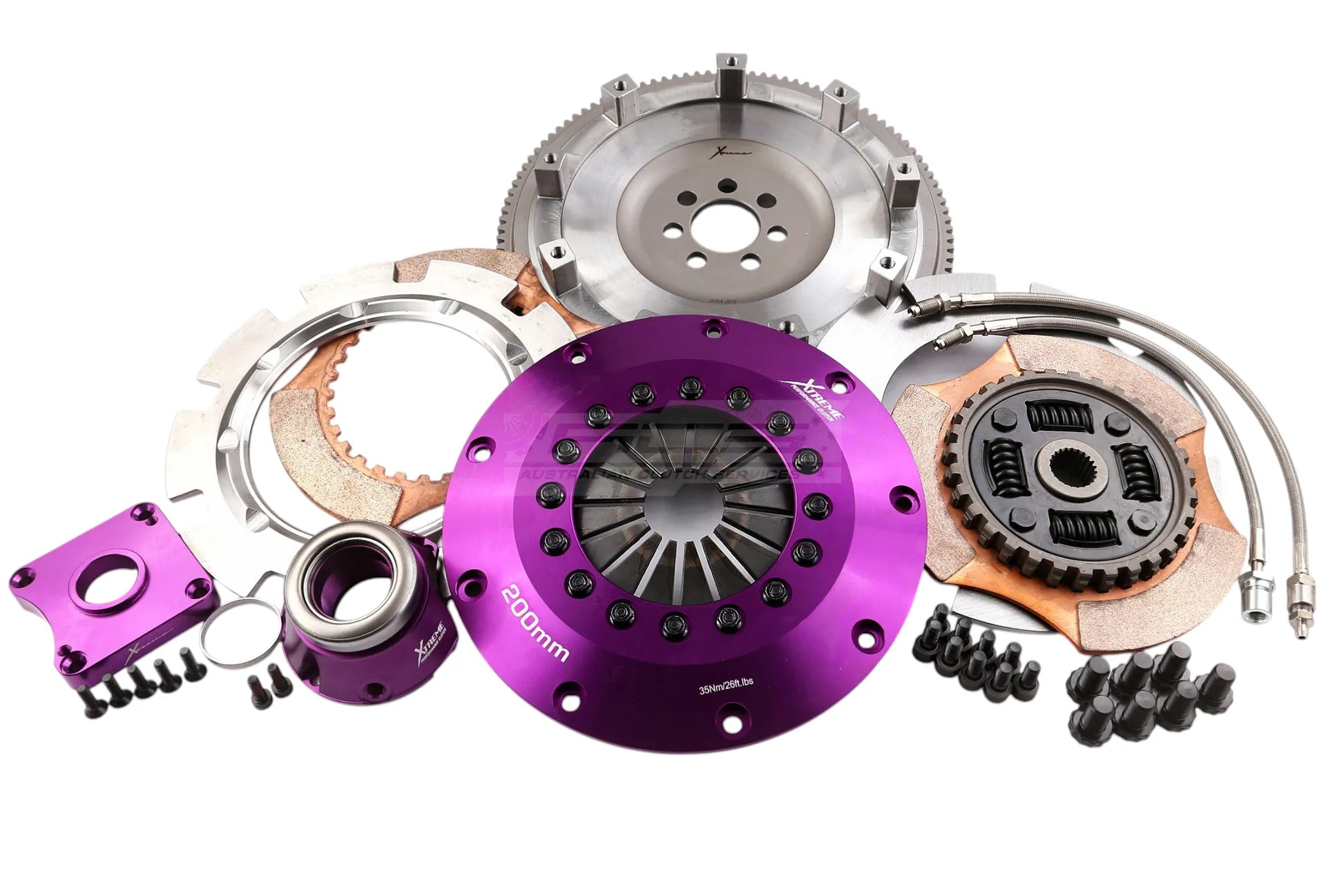 Xtreme Performance - 200mm Sprung Ceramic Twin Plate Clutch Kit Incl Flywheel & CSC 1200Nm - KMI20683-2B