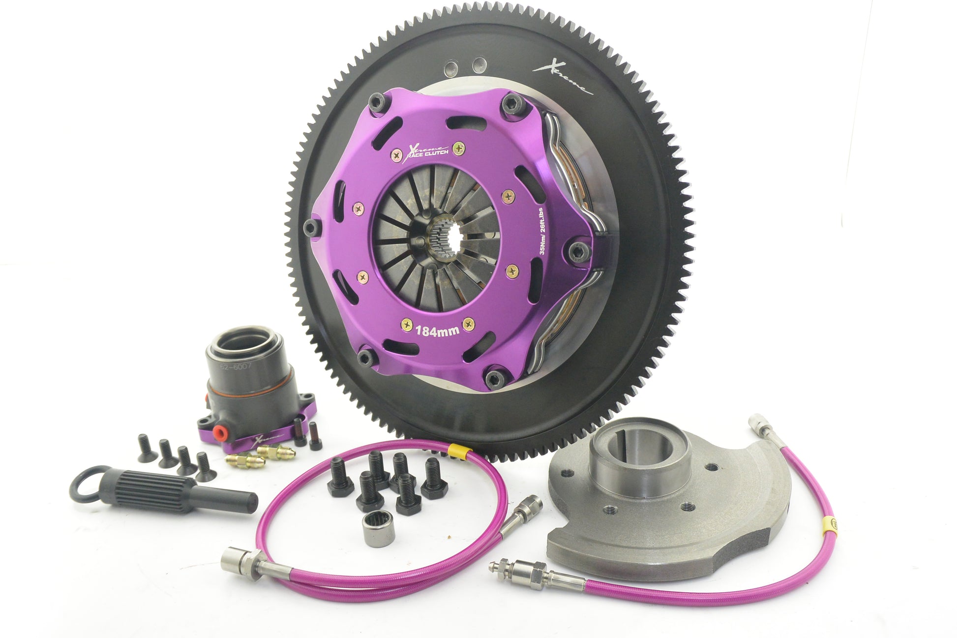 Xtreme Performance - 184mm Rigid Ceramic Twin Plate Clutch Kit Incl Flywheel & CSC 1220Nm - KMZ18680-2E