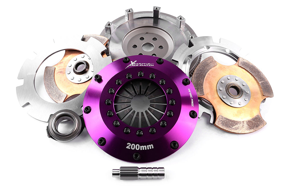 Xtreme Performance - 200mm Rigid Ceramic Twin Plate Clutch Kit Incl Flywheel 1200Nm - KMZ20524-2E