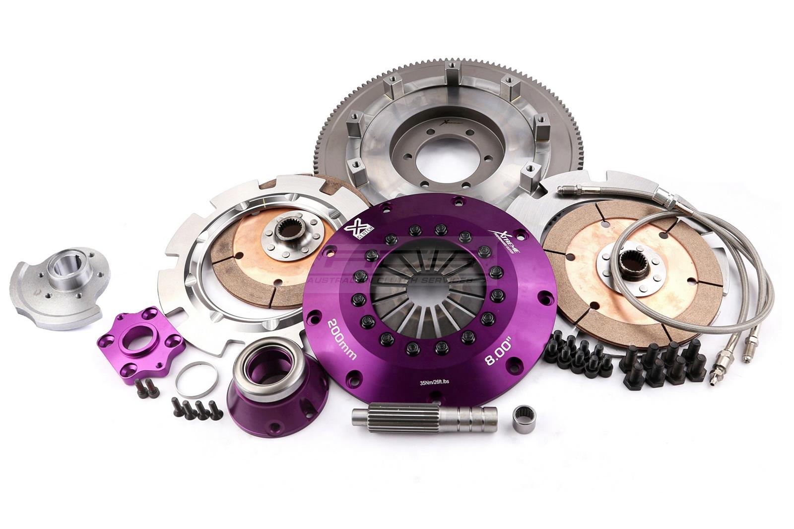 Xtreme Performance - 200mm Rigid Ceramic Twin Plate Clutch Kit Incl Flywheel & CSC 1200Nm - KMZ20680-2E