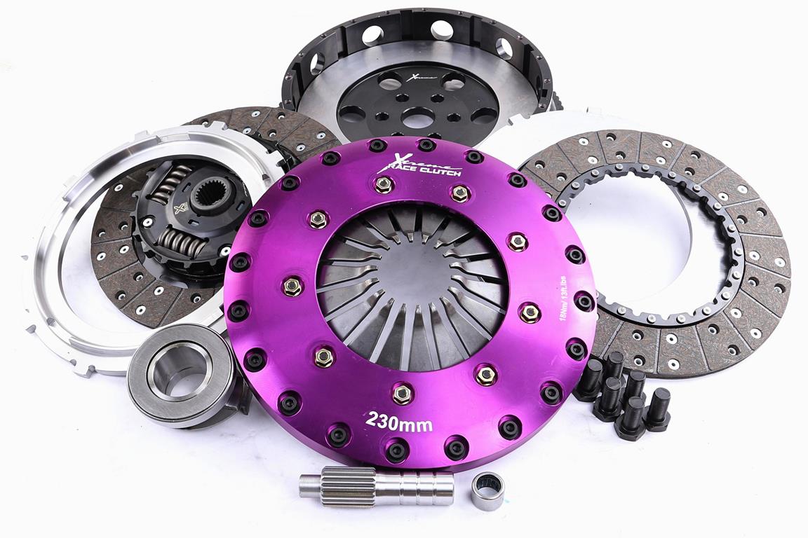 Xtreme Performance - 230mm Sprung hub Organic Twin Plate Clutch Kit Incl Flywheel 1000Nm - KMZ23530-2A