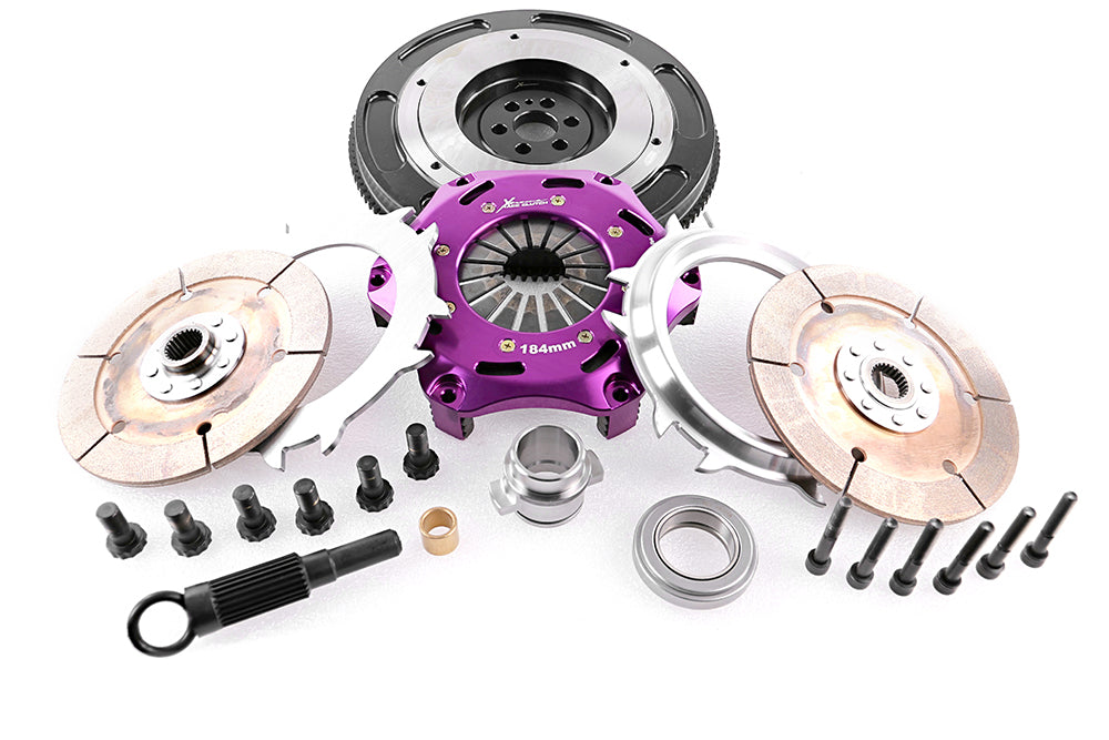 Xtreme Performance - 184mm Rigid Ceramic Twin Plate Clutch Kit Incl Flywheel 1220Nm - KNI18520-2E