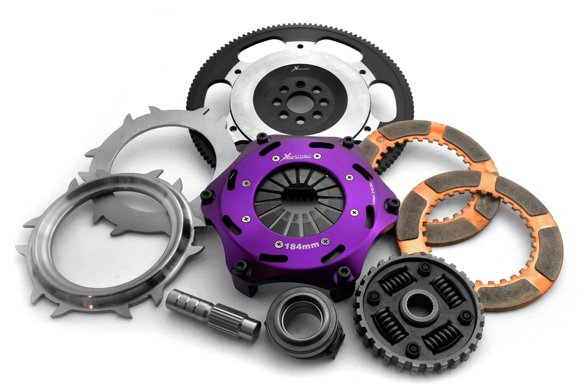 Xtreme Performance - 184mm Sprung Ceramic Twin Plate Clutch Kit Incl Flywheel 1220Nm - KNI18525-2B