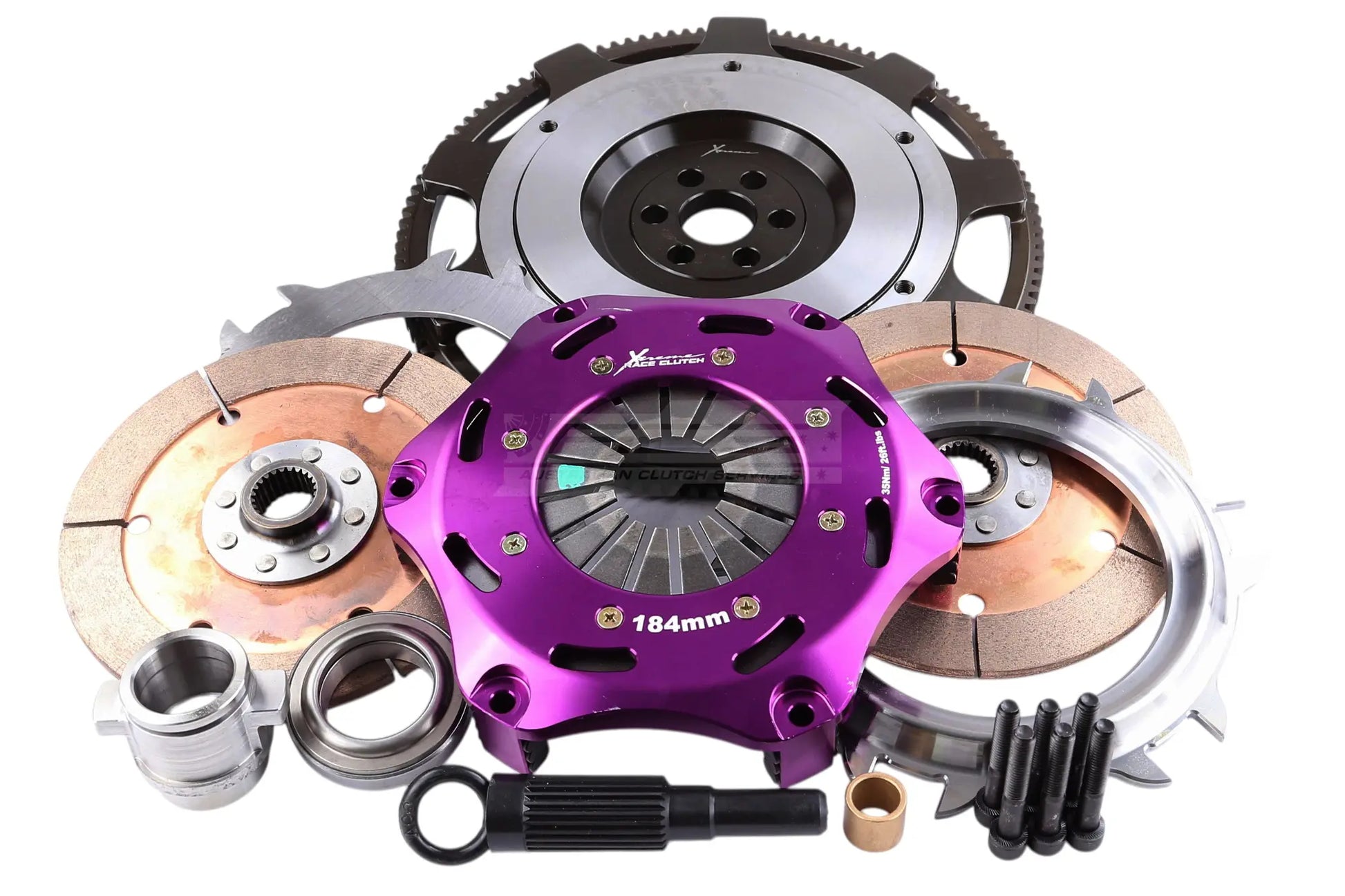 Xtreme Performance - 184mm Rigid Ceramic Twin Plate Clutch Kit Incl Flywheel 1220Nm - KNI18529-2E