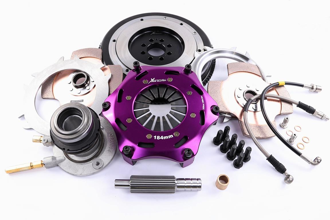 Xtreme Performance - 184mm Rigid Ceramic Twin Plate Clutch Kit Incl Flywheel & CSC 1220Nm - KNI18635-2E
