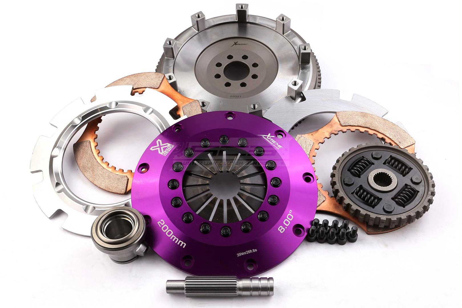 Xtreme Performance - 200mm Sprung Ceramic Twin Plate Clutch Kit Incl Flywheel 1200Nm - KNI20521-2B