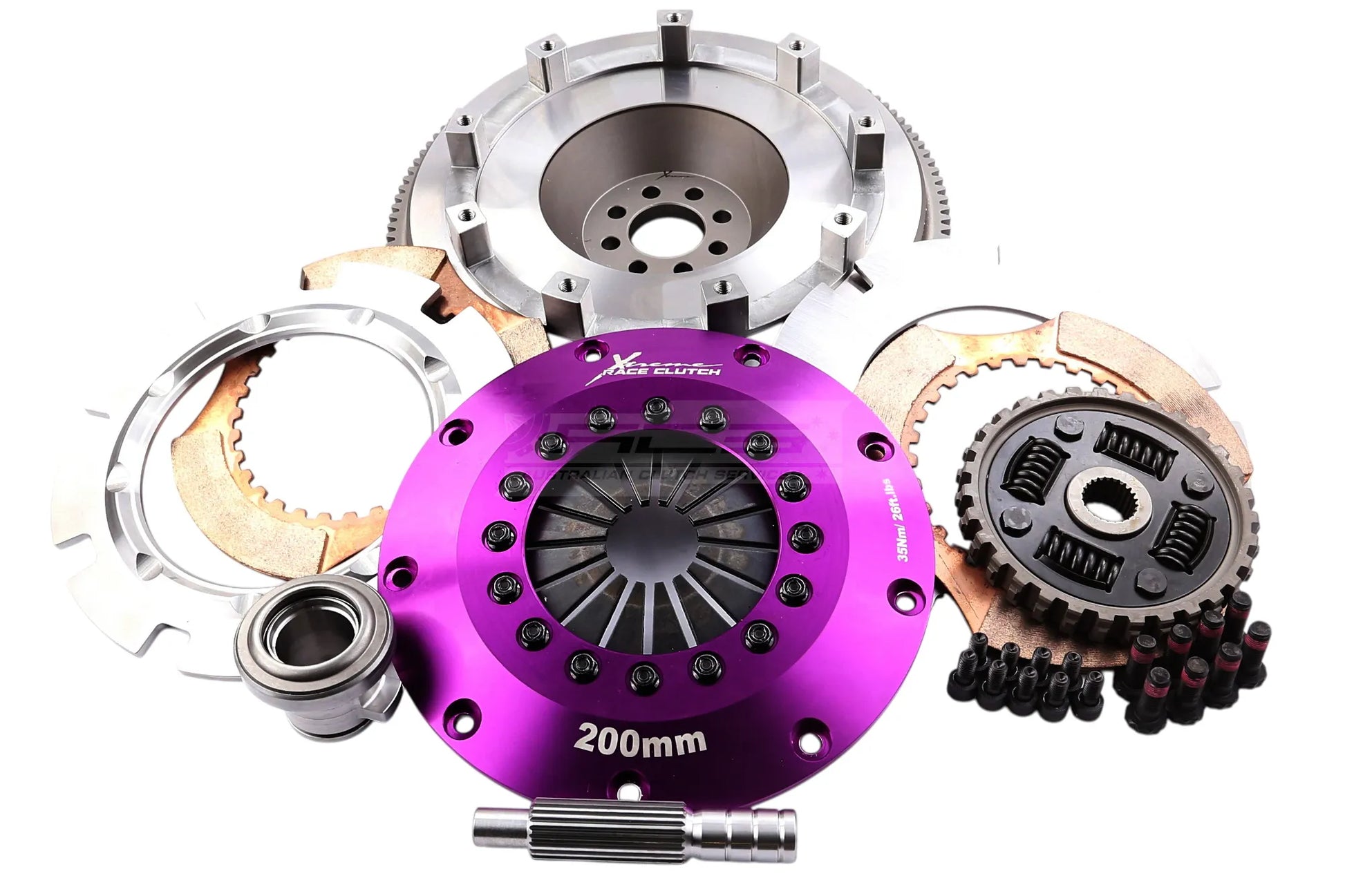 Xtreme Performance - 200mm Sprung Ceramic Twin Plate Clutch Kit Incl Flywheel 1200Nm - KNI20523-2B