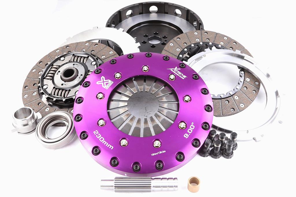 Xtreme Performance - 230mm Sprung hub Organic Twin Plate Clutch Kit Incl Flywheel 1000Nm - KNI23530-2A