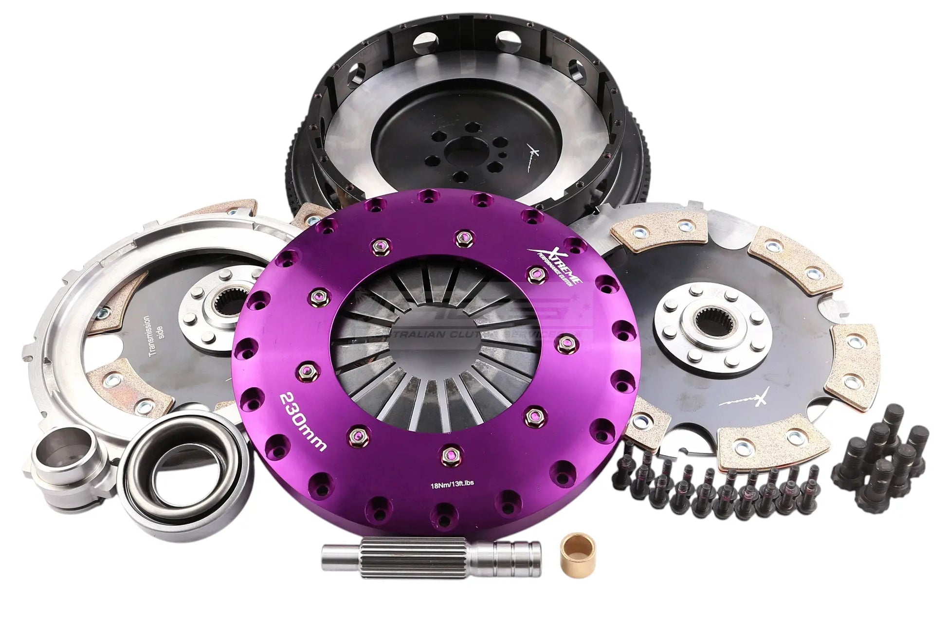 Xtreme Performance - 230mm Rigid Ceramic Twin Plate Clutch Kit Incl Flywheel 1800Nm - KNI23530-2E