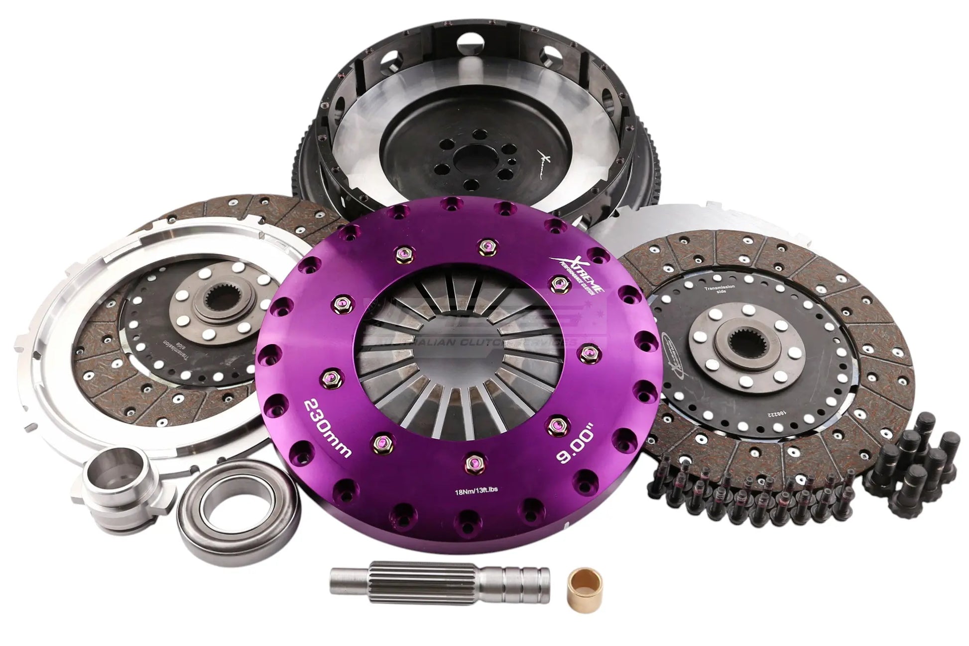 Xtreme Performance - 230mm Organic Twin Plate Clutch Kit Incl Flywheel 1200Nm - KNI23530-2G
